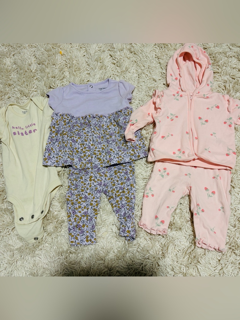 Size 0-3 months baby girl Outfit sets bundle